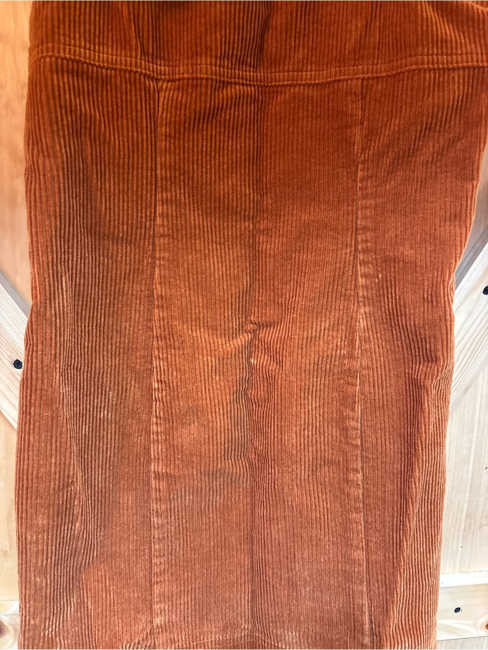 Forever 21 Rust Corduroy Mini Dress with Adjustable Straps and zipper in back - Picture 2 of 7